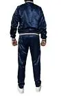 Satin Fabric Fashion Sports Satin Jogging Suit Nylon Rib Club Custom Printing Sublimation Track Suit