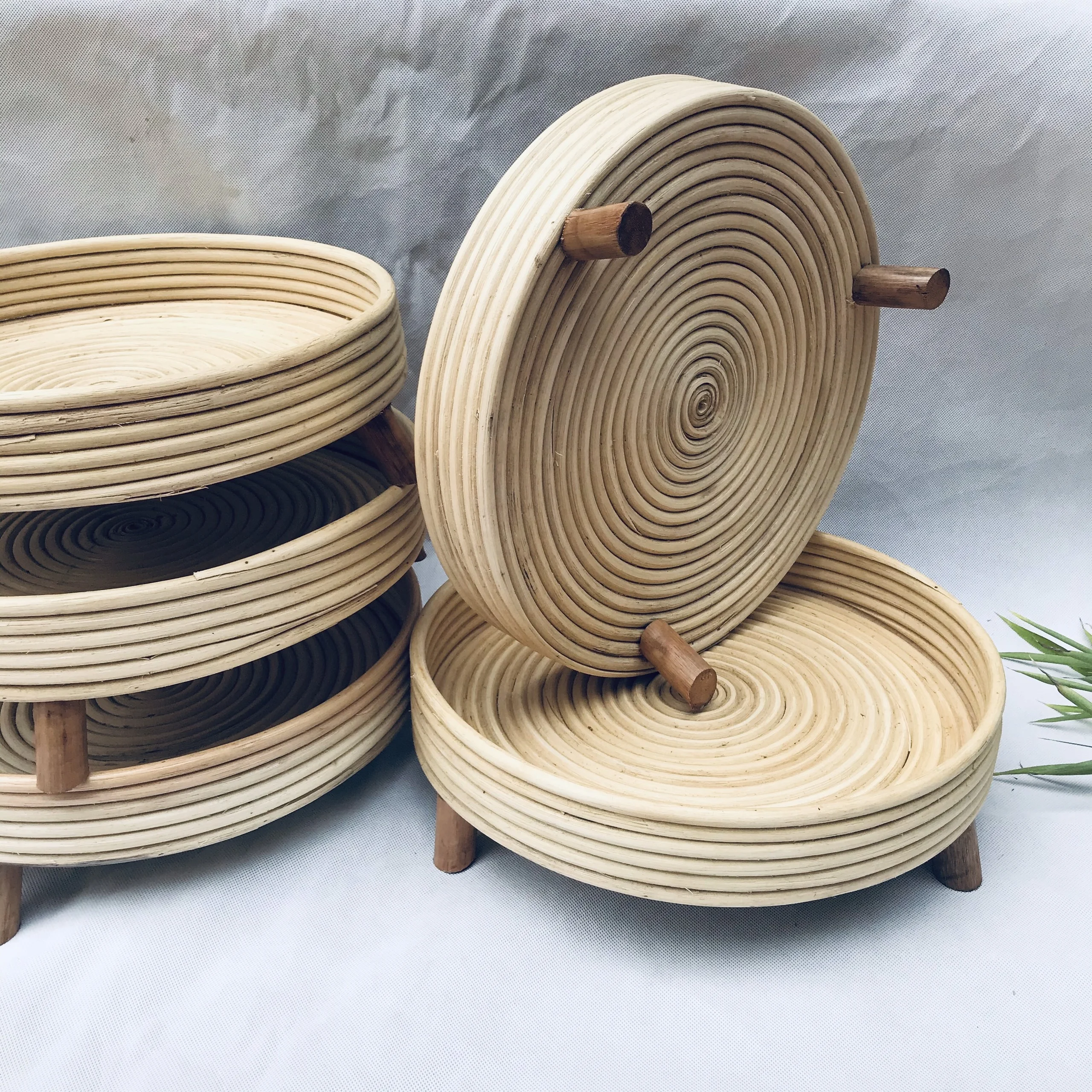 Винтажная подставка для растений из ротанга цветочных горшков декоративный держатель садовых помещений украшения дома