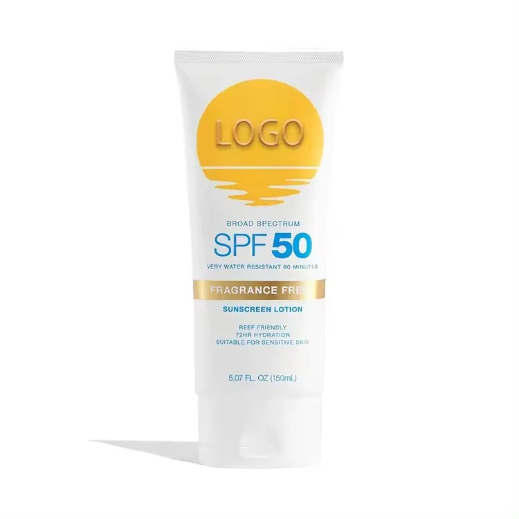 Long Lasting Waterproof Sunscreen Anti Tanning Private Label Manufacturer Sunscreen SPF 50 UVA+UVB Customizable Ingredients