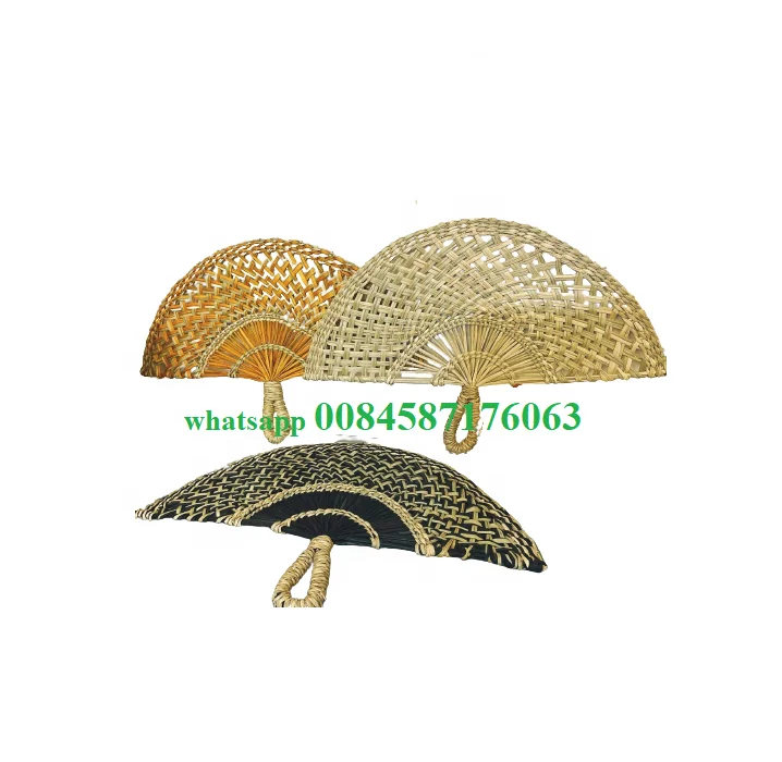 Vietnam natural handmade seagrass hat and seagrass fan for business crafts gift party birthday wedding crafts