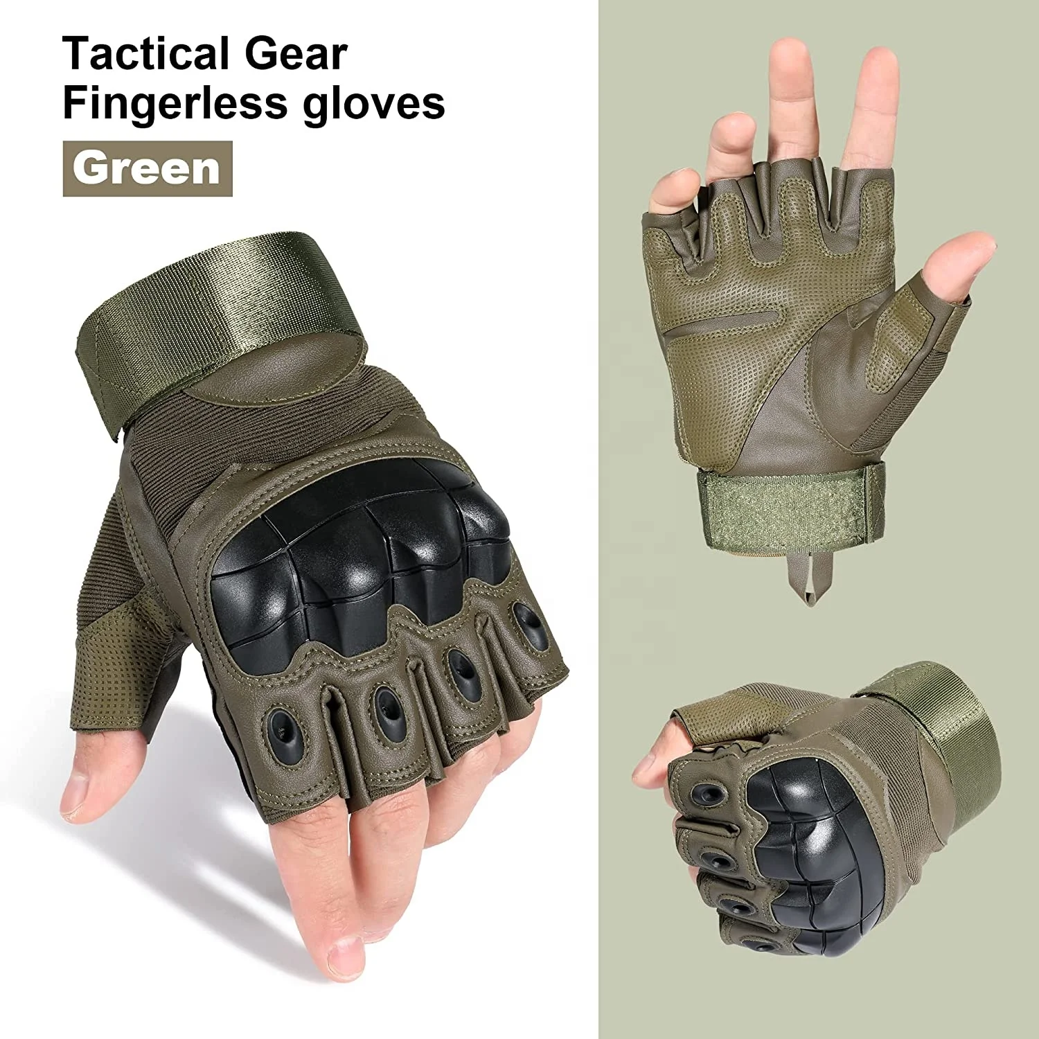 Flexible Breathable Half Finger Hard Knuckle Customized Touch Screen Motorcycle Motorbike Sports Racing Gloves For Men