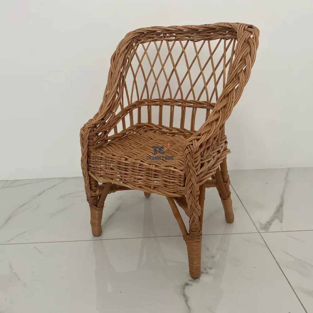 Vietnam Manufacture Wicker Chair For Children Armchair For Children Eco Friendly Rattan Seat Toddler