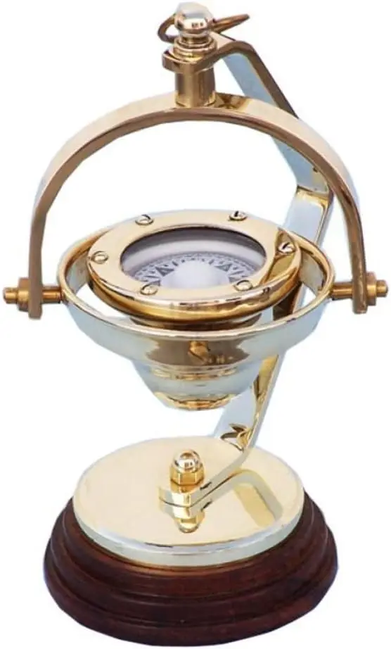 Wholesale Brass Hanging  Antique Vintage Compass latest design handmade metal hiking compass keychain or desk decor accessories