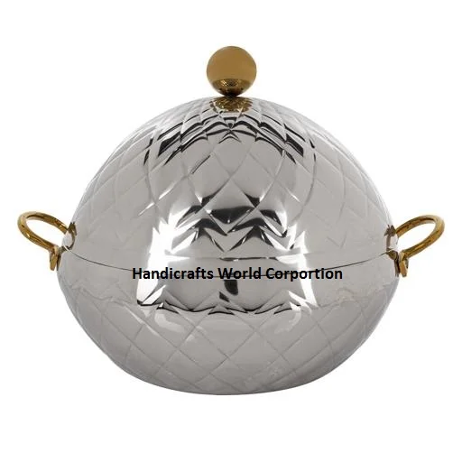 Top Ranking Stainless Steel Fancy Hotpot Casserole Hammered Design Chapati Box Customized Colour Hot Case For Wedding & Hotels