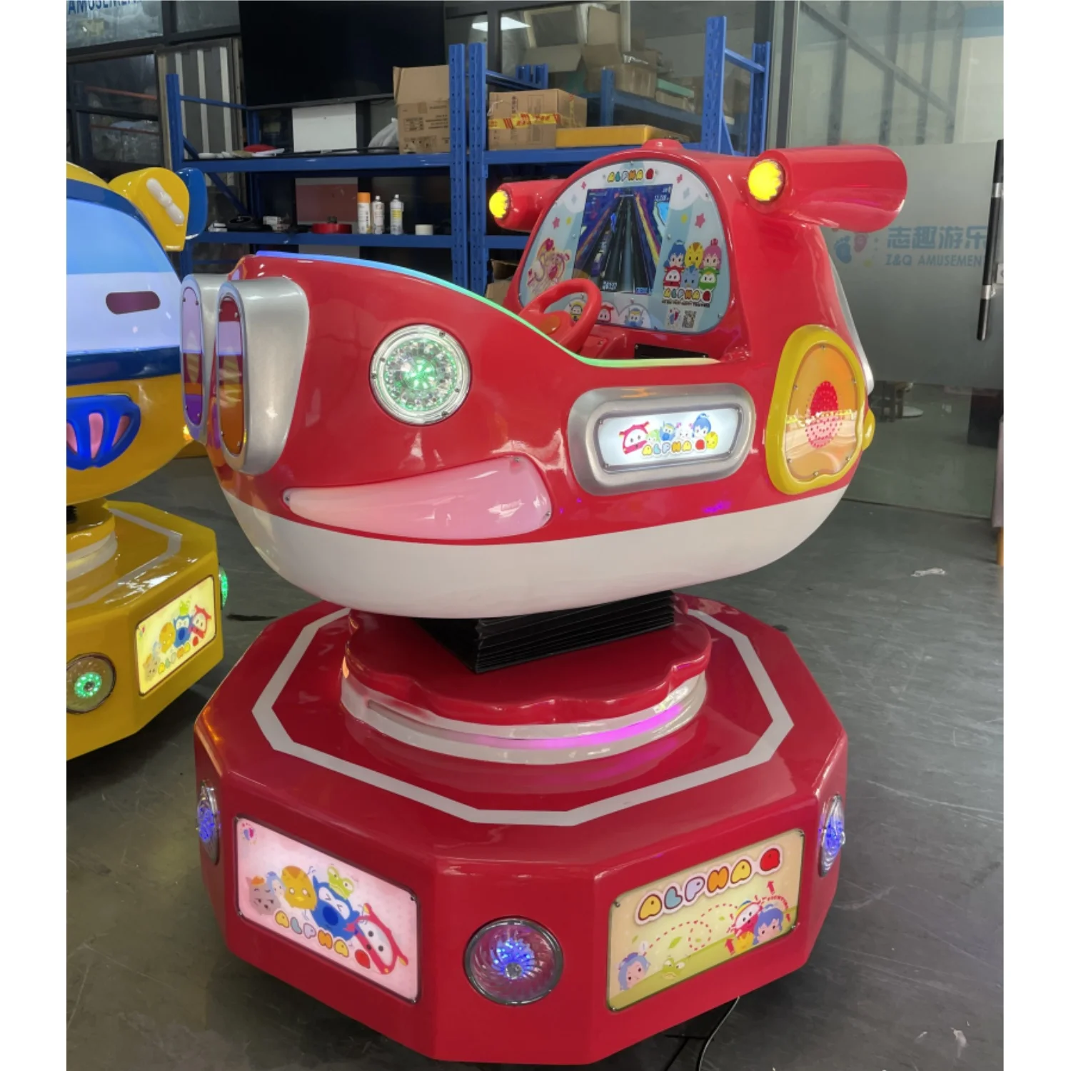 Coin Operated Park Swing Car Game Machine Kiddie Rides Mall Newest Kids Cars Electric Ride Bumper Car with Screen