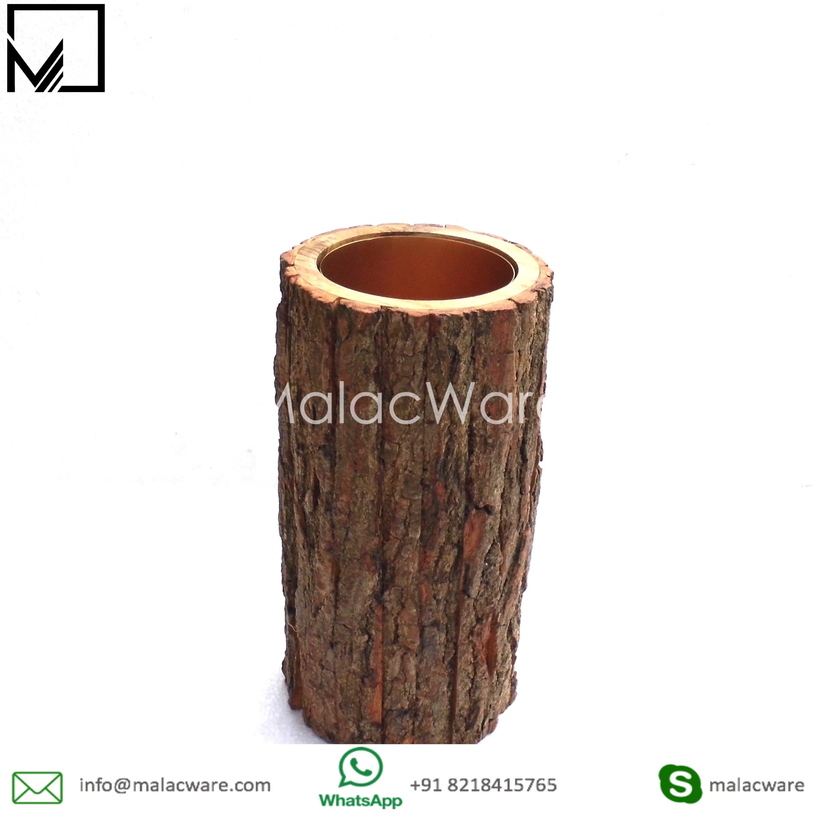 Indian factory made new design low cost high quality Round shape metal vase logo engraving metal vase