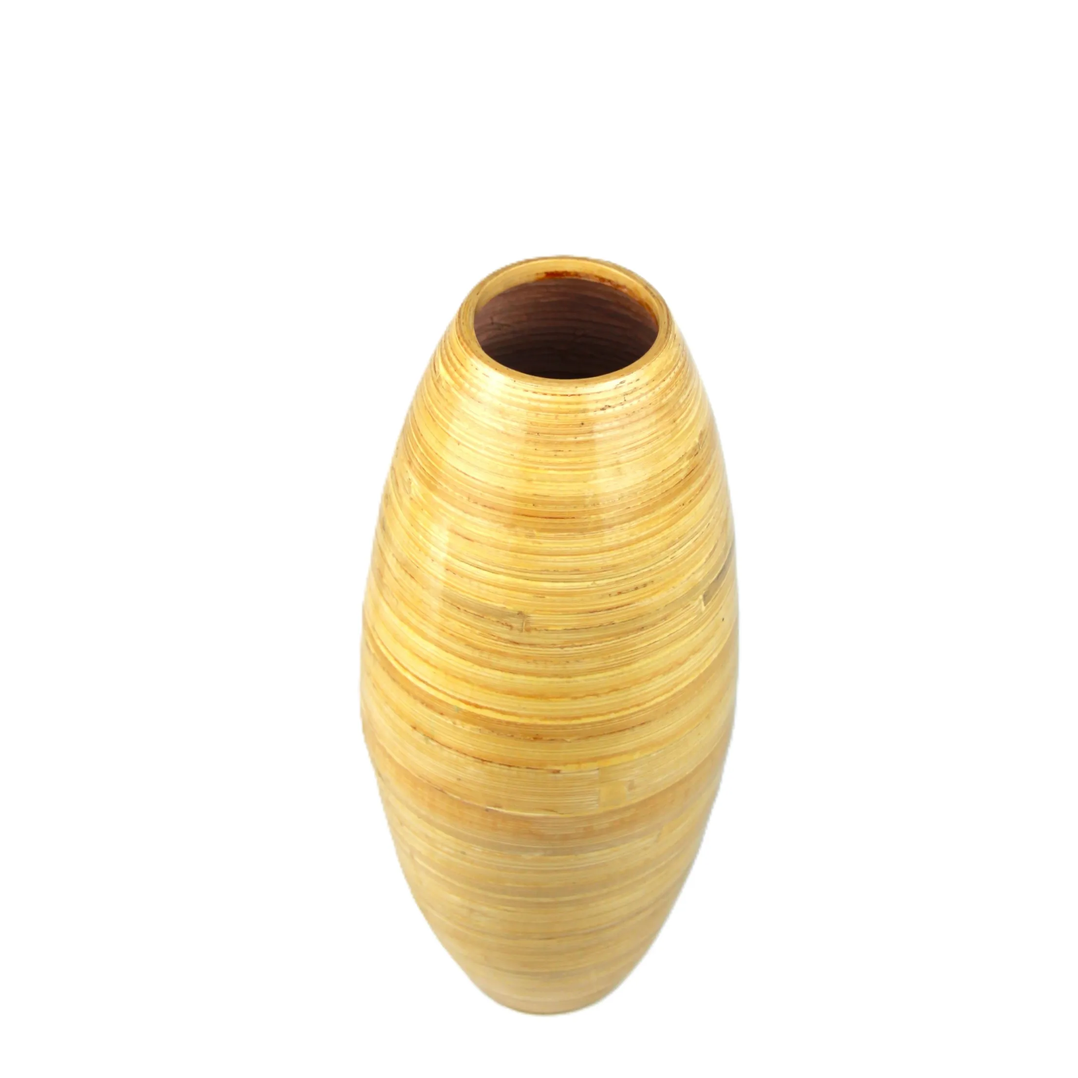 Vietnam Hot Design Sustainable Bamboo Natural Handcrafted Tall Bottle Shape Floor Vase for Silk Plants Flowers Filler Decor