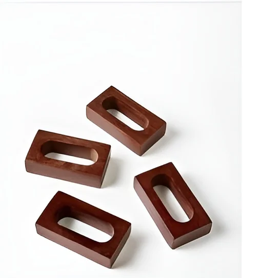 Handcrafted Wooden Wooden Antique Round Napkin Ring Wooden & Gold Finished For Wedding Dinner Parties Table Decor Napkin Ring