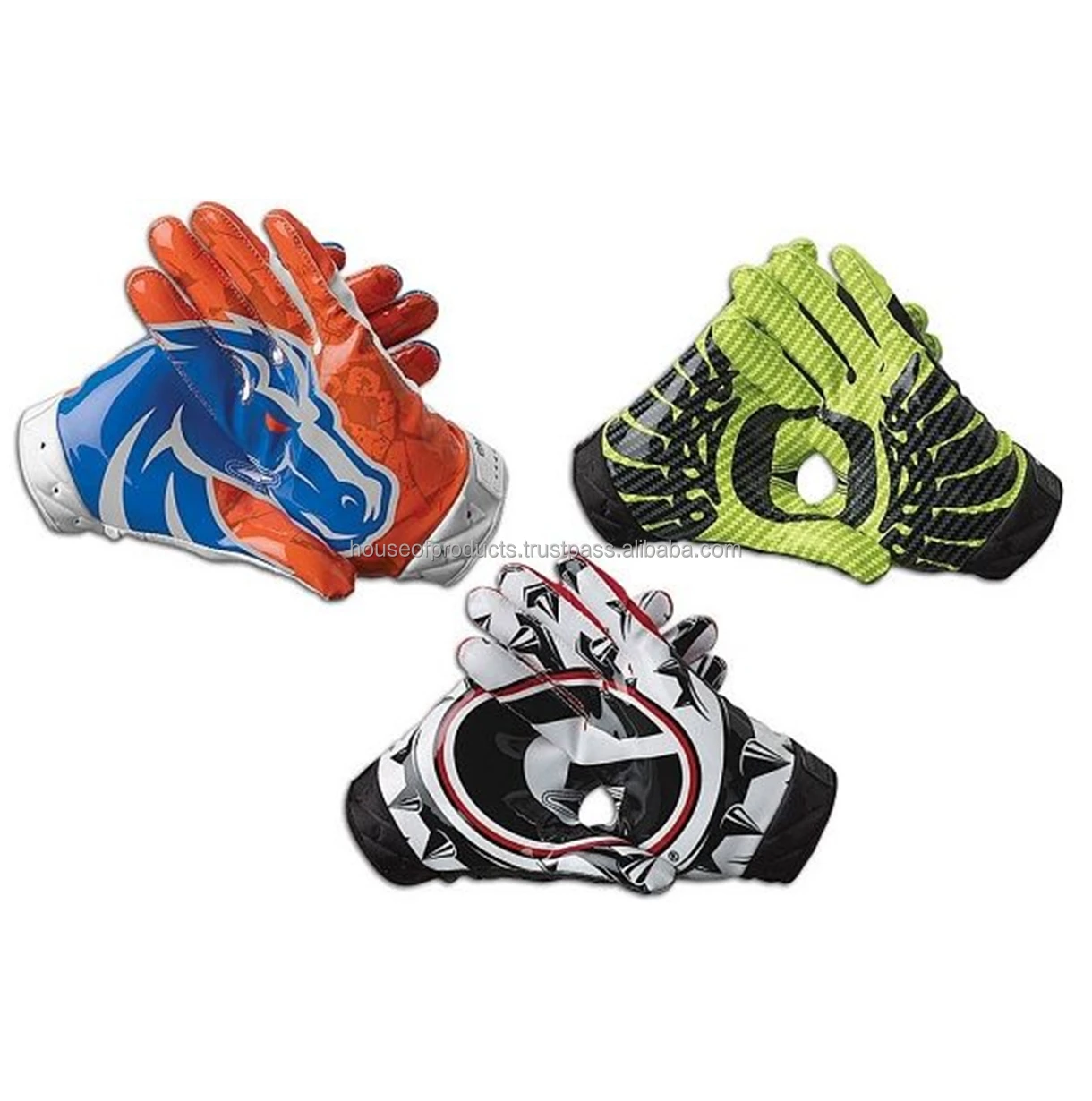 Latest American Football Gloves High Sticky Palm American Football Gloves Manufacturer
