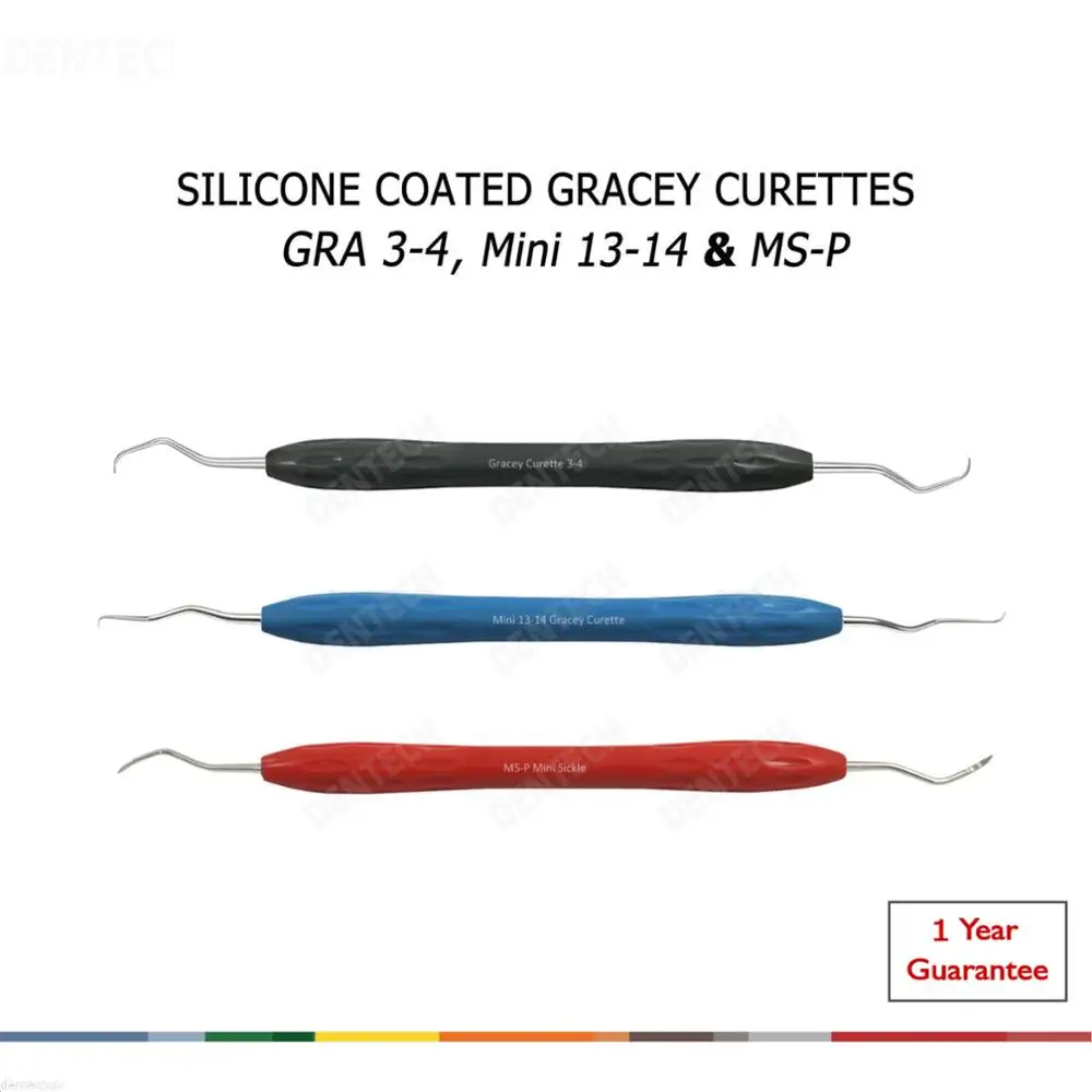 WHOLESALE DENTAL SCALER H6-H7 SILICONE+MINI 11/12 + MS-A MINI SICKLE SCALER SET DENTAL CE CERTIFIED APPROVED