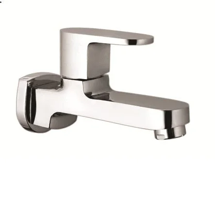 CORSA Bold series Wall mount Long Body faucet Brass Chrome finish Quarter Turn foam flow for Basin kitchen bathroom use