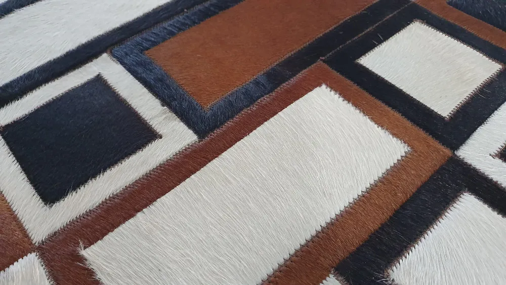 Anti Slip Rug Soft Silky Cow Hair Leather Carpet Cowhide Leather Rug For Home And office Indoor And Outdoor Handmade Carpet Rugs