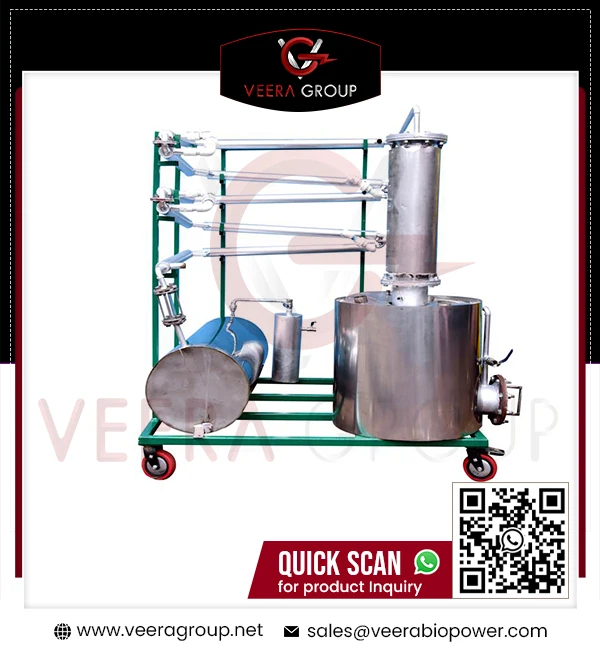 Top Quality of Veera D200sc Distillation Machines for Waste Oil to Industrial Diesel Making Made in India