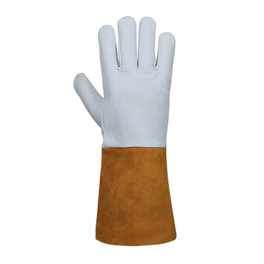 OEM Service Heat Resistant Cow Split Leather Welding Gloves Warm Lined Safety Gloves with Anti-Slip Protection for Driving