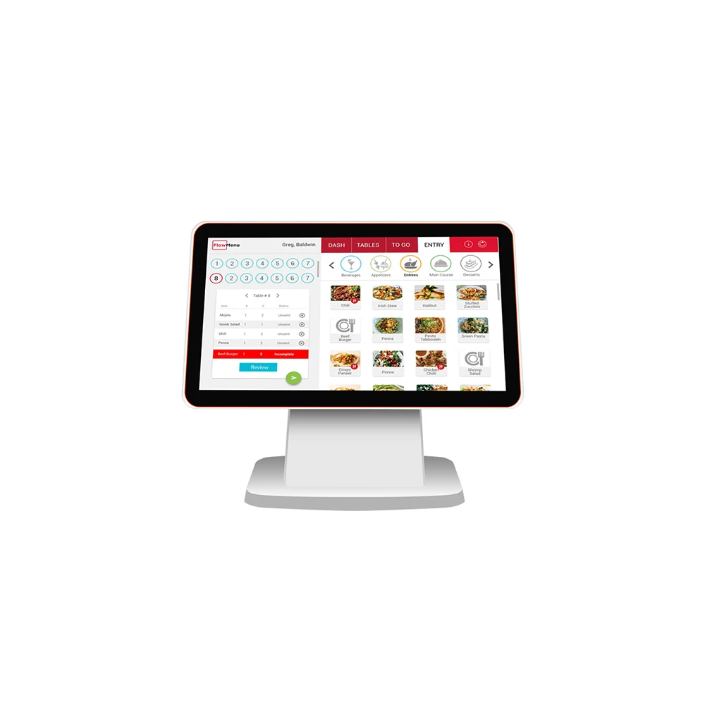 Restaurant Touch Screen Cash Register Machine Complete Keyboard For Lottery Full Set J1900 Pos System