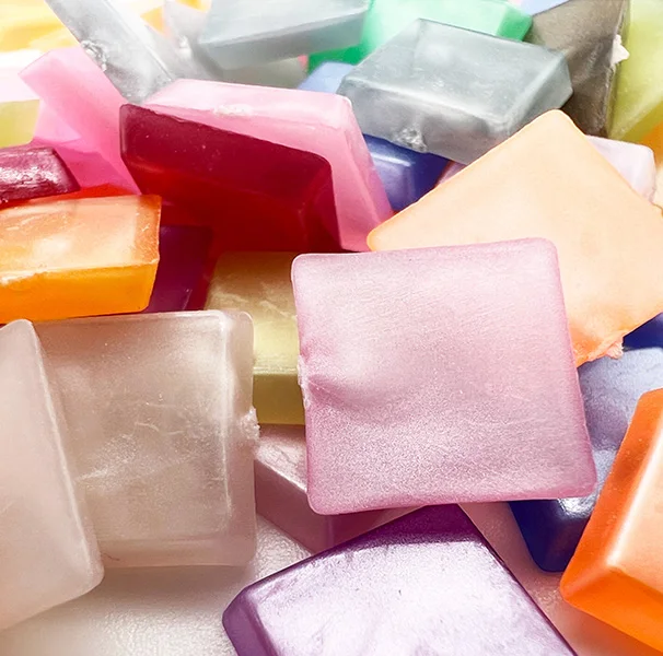 200g 1cm Square Plastic Pearl Color Mosaic Pieces For Crafts