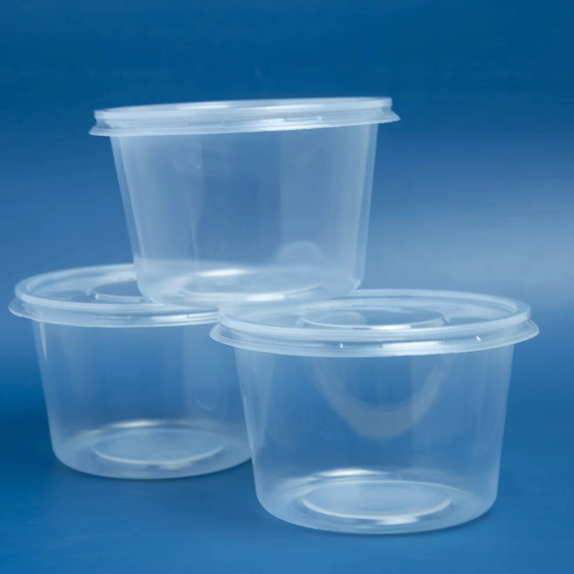 Cheap Price 350 500 550 600 700 1000 1200ml round shape PP plastic Food Containers With Lid Vietnam manufacturer