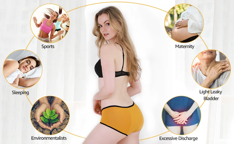 Women Menstrual Underwear Postpartum Period Panties Soft Cotton and Comfortable Breathable Wholesale Price from Bangladesh