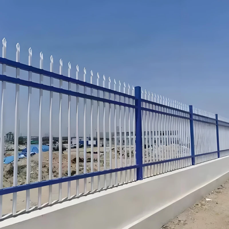 M Modern Design Outdoor Security Privacy Iron Plates Metal Steel  Galvanized Fence  Zinc-coated Fence Metal Picket Fence