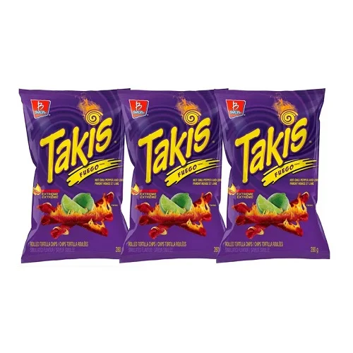Takis Fuego Flavored Tortilla Chips - Pack of 3 - 56g