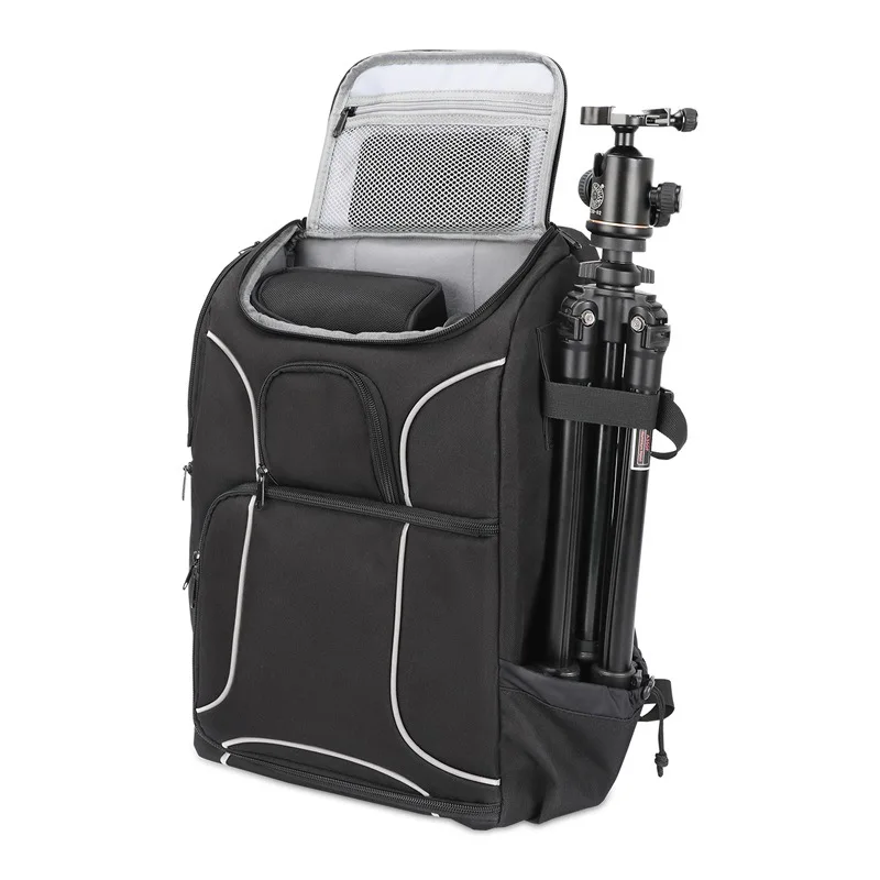 Camera Backpack Waterproof Photography Accessories Storage Bagpack with Lens Pouch and Tripod Holder Digital Camera Video Bag