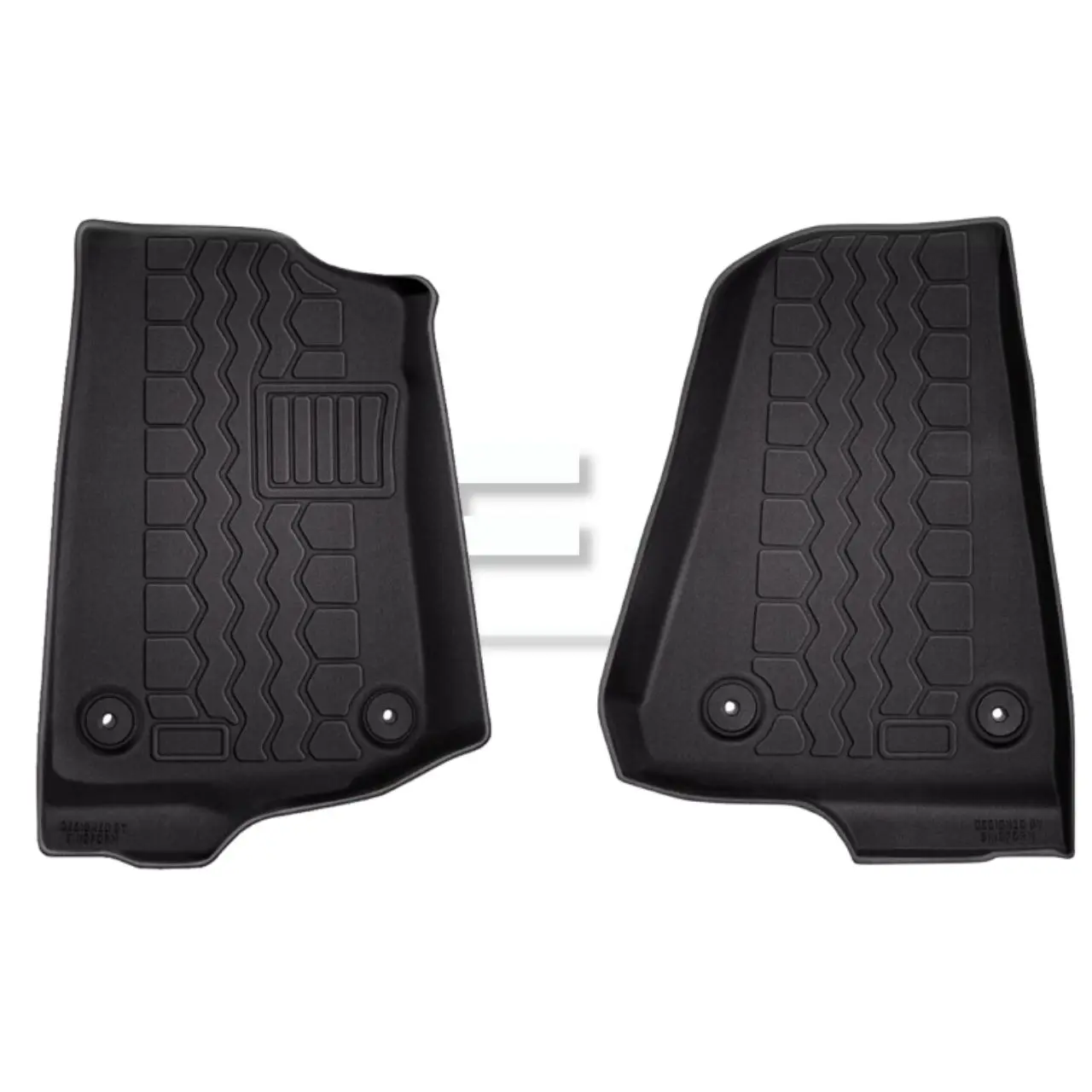 Автомобильные коврики TPR, Заводские всепогодные автомобильные коврики 3D для 2018-2023 Jeep Wrangler JL, неограниченный передний набор