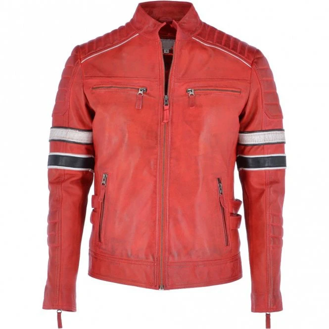 Motorcycle Wholesale Men Genuine Sheep Leather Jacket Perforated Leather Genuine Slim Fit Pakistan Jackets
