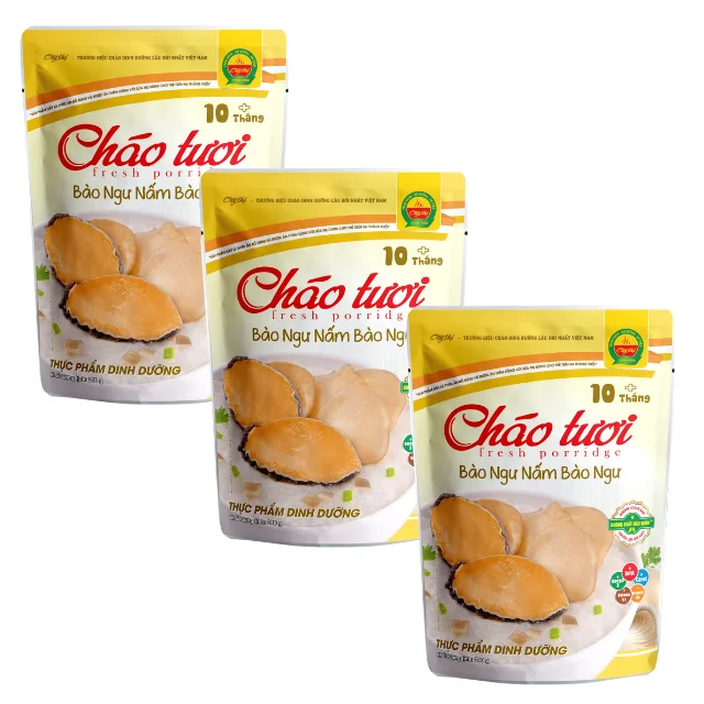 Abalone & Oyster Mushrooms Fresh Porridge Reasonable Price No Added Color Ready To Eat ISO Pack In Bag From Vietnam Manufacturer