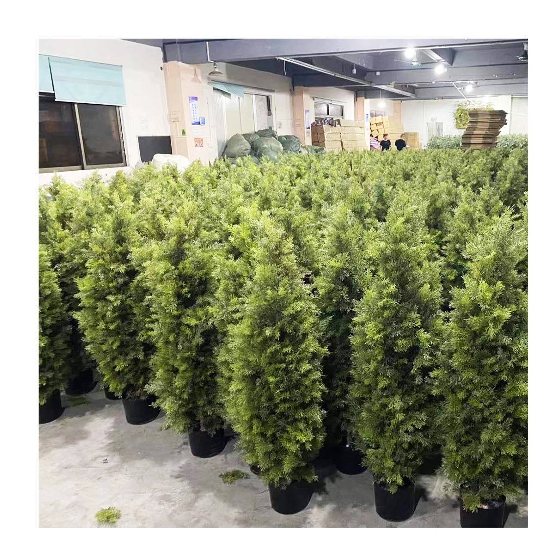 5ft Artificial Cedar Topiary Tree Faux Potted Plant Evergreen Faked Pine Cypress Tree for Outdoor Front Porch Door