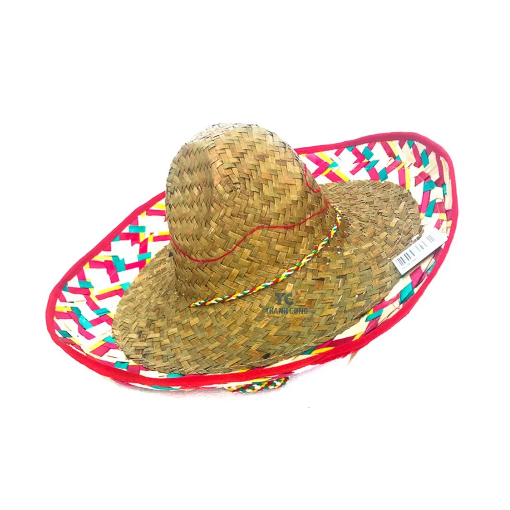 Женская шляпа sombrero mexico с несколькими цветами/соломенная шляпа/натуральный материал из Вьетнама для моды