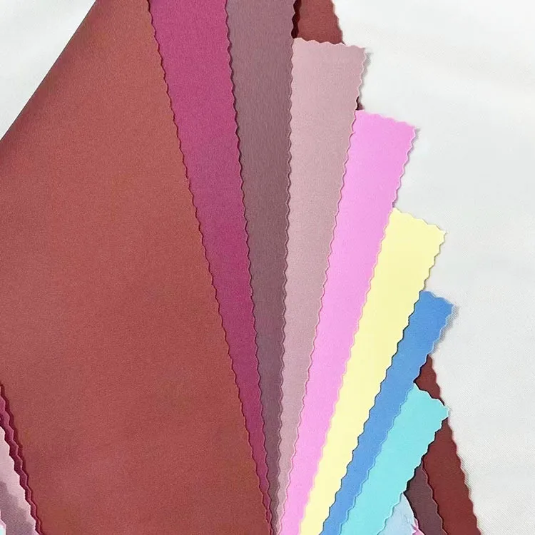 Wholesale Factory High Stretch Knit Fabric Yoga Sports 310 Grams 67% Nylon 33% Double Spandex Elastic Fabrics