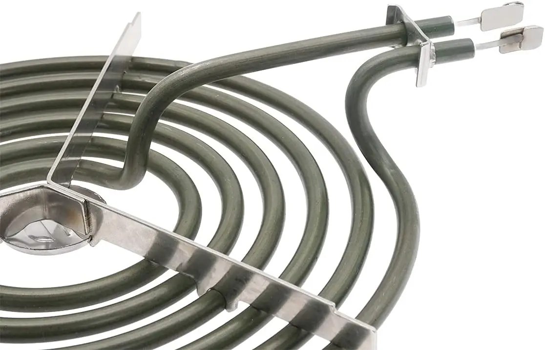 WB31M20 WB31M19 Porcelain Drip Pans and WB30M1 WB30M2 Electric Range Stove Burner Set, Replacement for G. E Hotpoint Range Stove