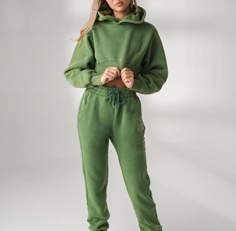 Wholesale Long Sleeve Sweatshirt Hoodie / Lady Women Crop Top Pullover Hoodies Short Hoodies For Women