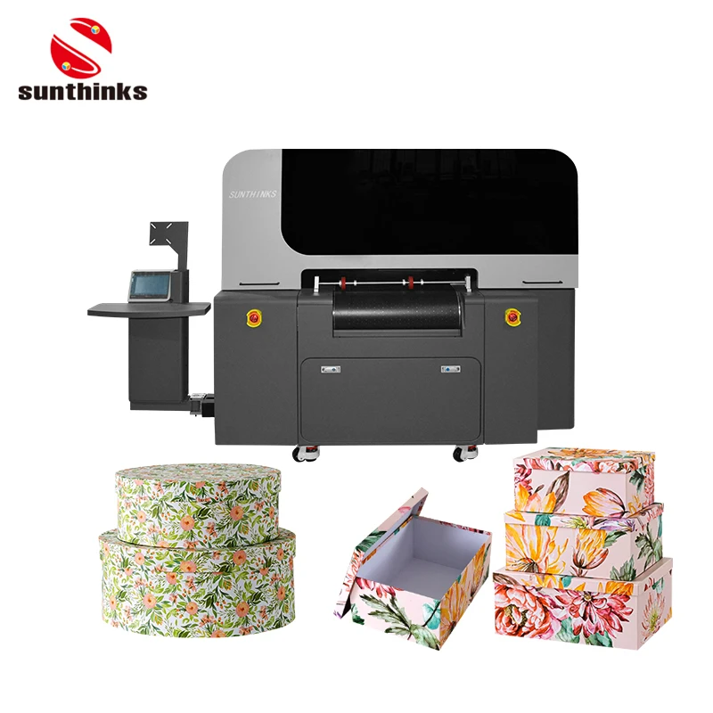 Sunthinks New Inkjet Matel Box Plastic Cards Plastic Bags Single Pass UV Printer