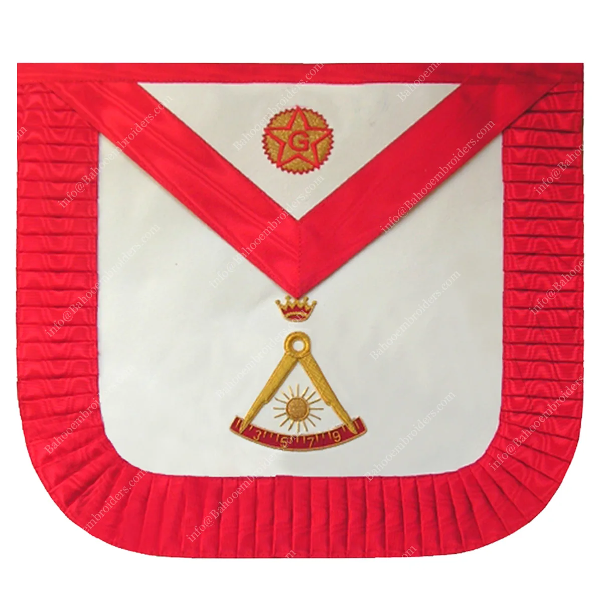 MASONIC APRON OF SCOTTISH GRAND CHOSEN OF THE 2ND ORDER OF THE FRENCH RITE