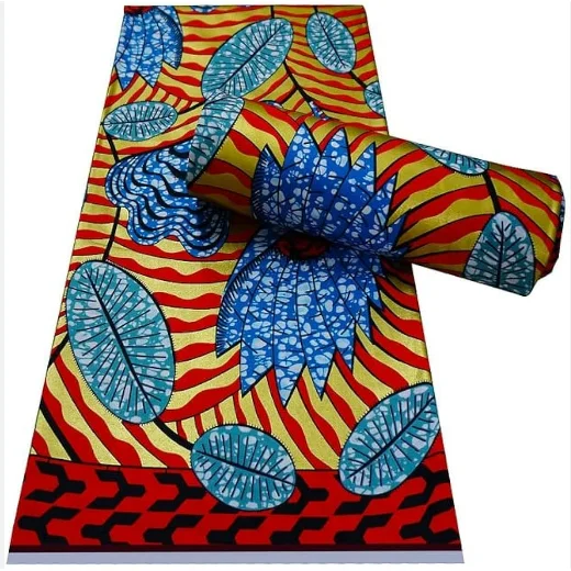 Customized Colorful Ankara Java and Hollandais Style Fabric African Wax Print Cotton Fabric for T-shirt