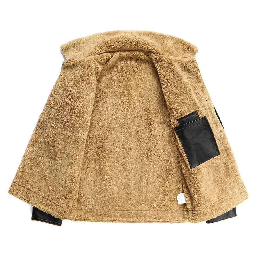 Plus Size Fashionable Spring man Leather Jacket Wholesale customized Loose Luxury Genuine Leather Jacket