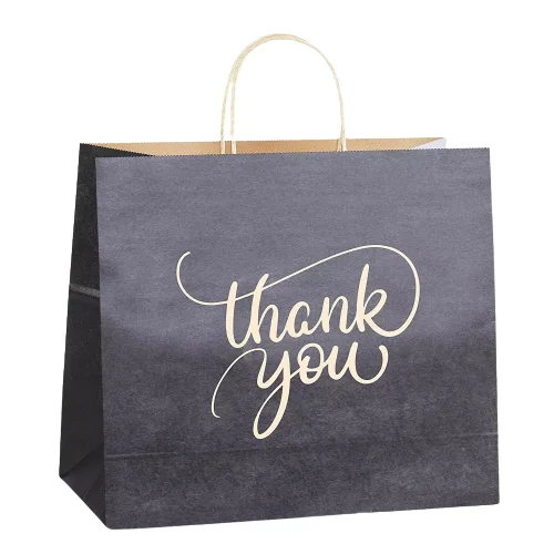 Luxury Custom Size Kraft Paper Shopping Bag With Customized Color And Logo Eco Friendly Material