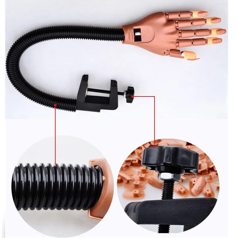 Hot sale Professional 100pcs Flexible Movable Nail Tools Kits Nail Training Practice Hand for Acrylic Nails