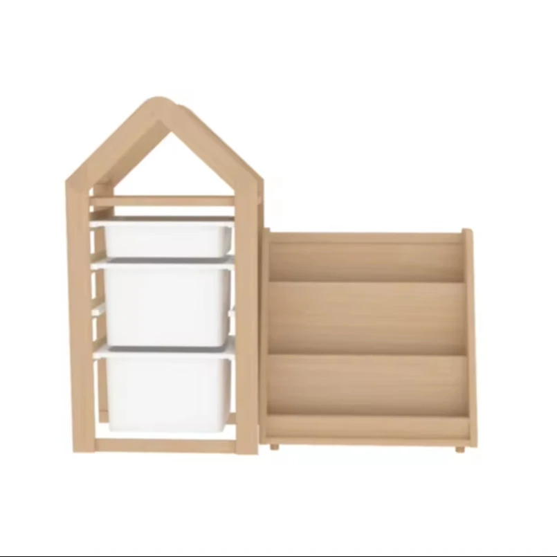Kindergarten Furniture Display Toy Shelves Bookshelf Wood Rack Baby Toy Storage Chest Bookshelf Children Cabinets