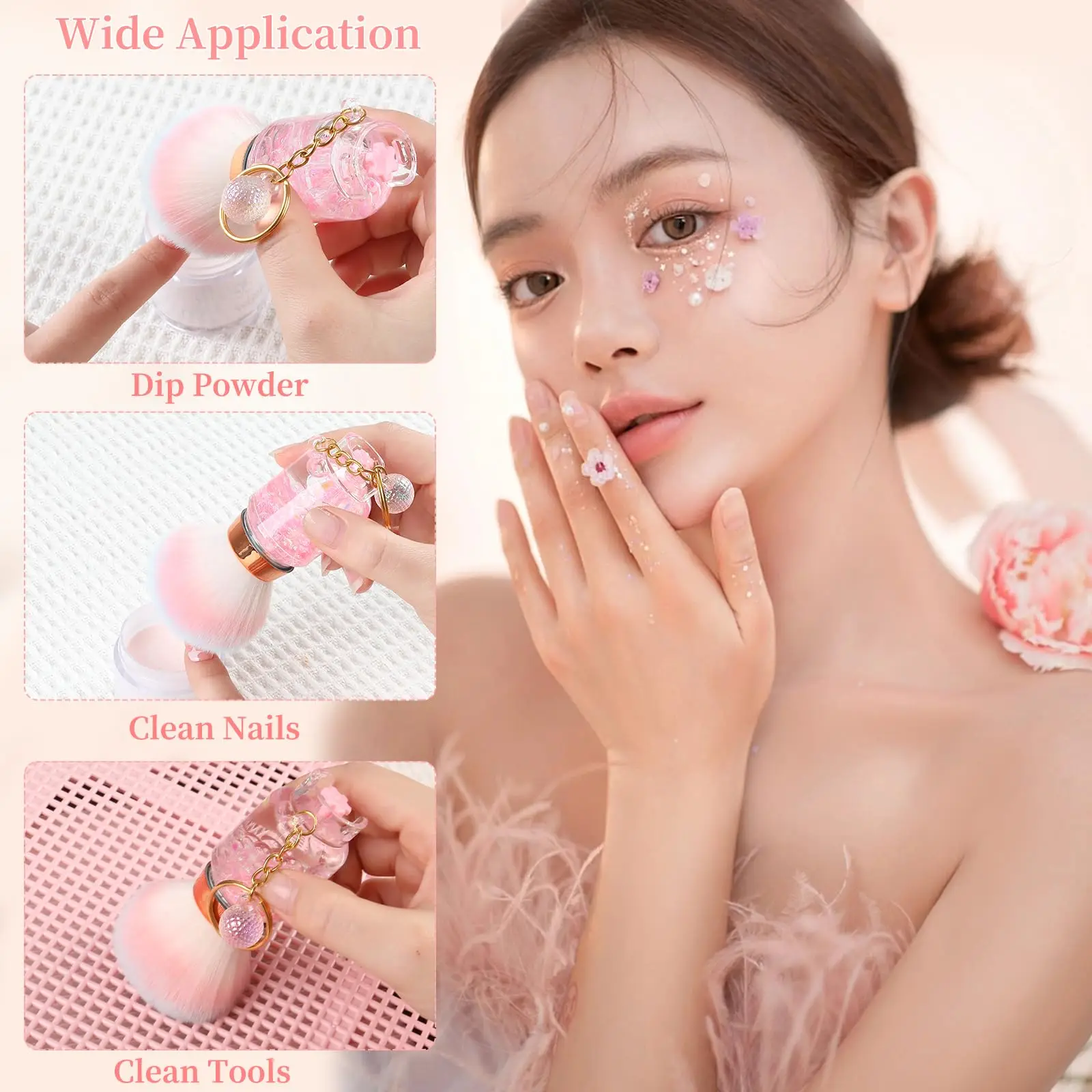 Powder Remover Nail Dust Brushes Sequins Nail Art Products Liquid Manicure Brush For Nail Dust Brushes