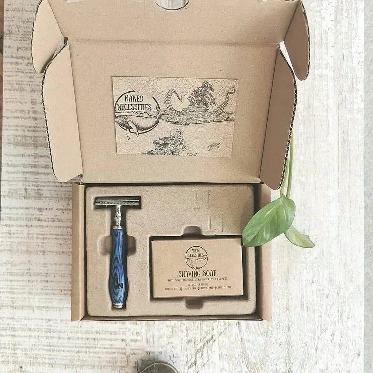 Biodegradable Sugarcane Bagasse Pulp Fiber Molded Packaging Razor Insert Pack Inner Tray