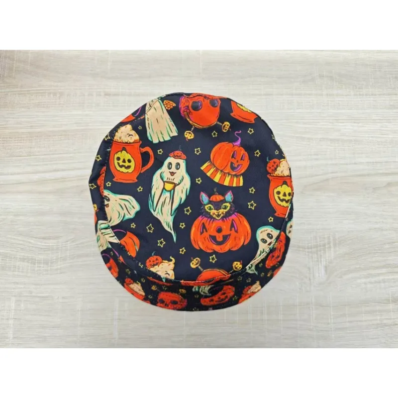 Halloween pumpkin Logo Hot Selling Plain Bucket Hat Wholesale 100 Percent Polyester Adult Kids