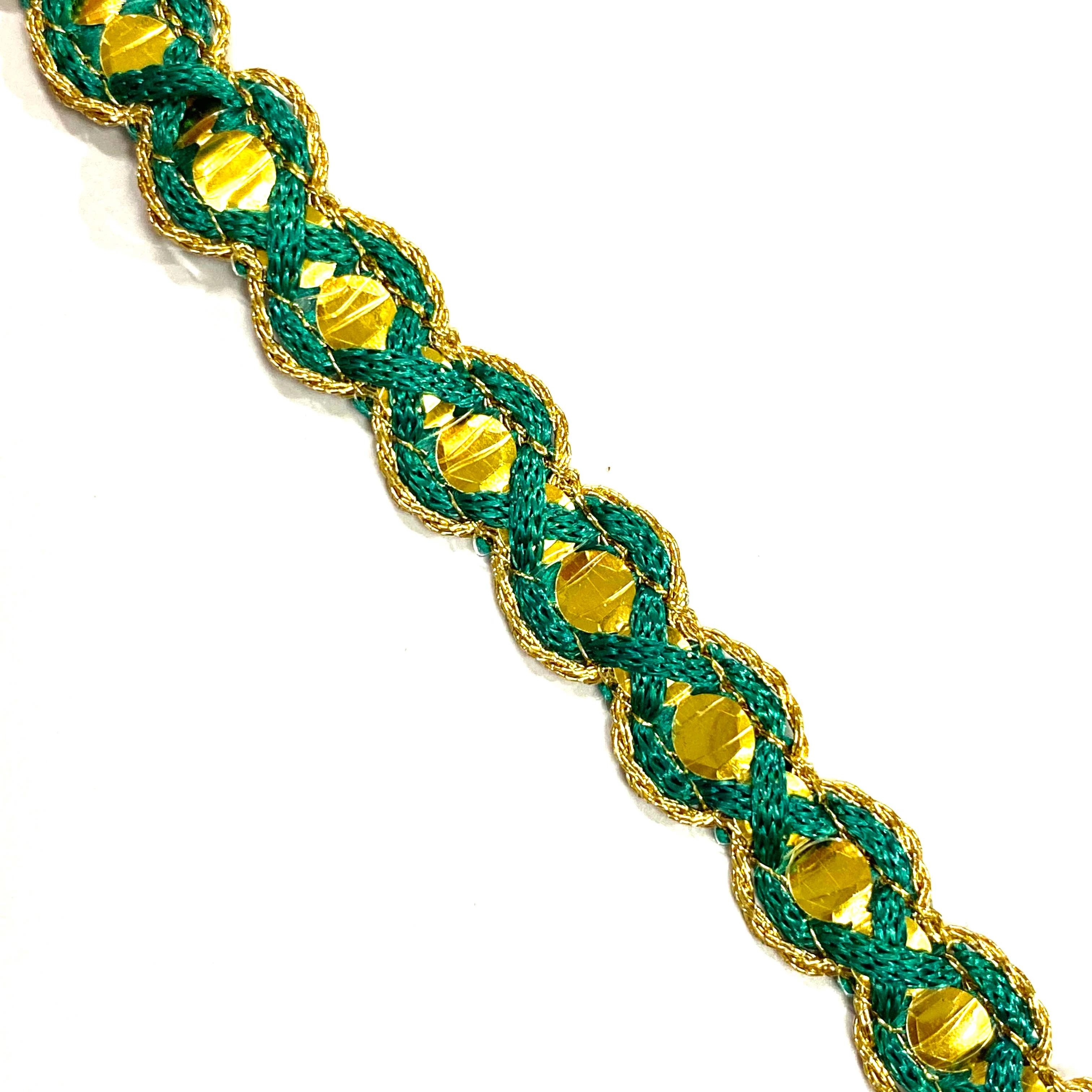 5 mm round polyester metallic mix lace trimmings for carnival cloths