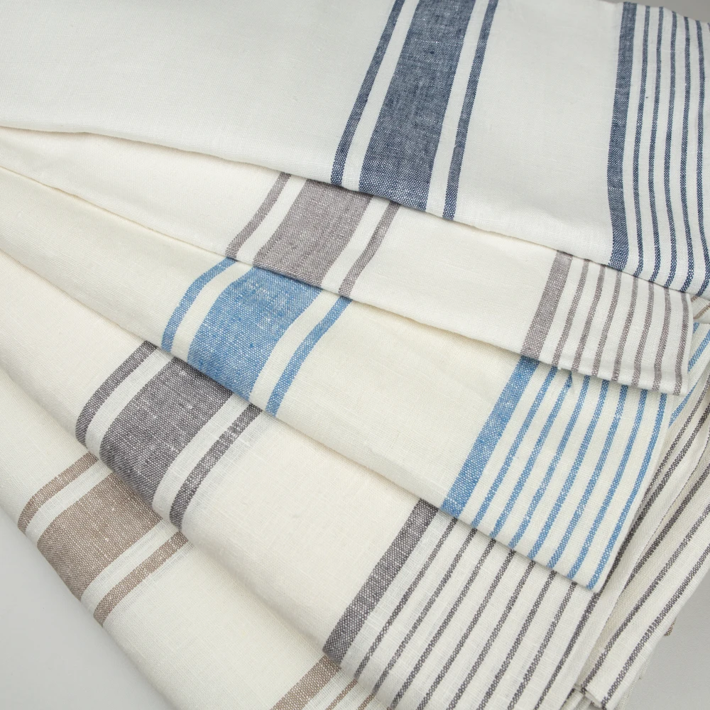 Оптовая продажа, 260 GSM, 100% льняная тканая ткань, рулон, не смягченная пряжа, окрашенная дышащая натуральная обивка одежды, рубашки для автомобилей