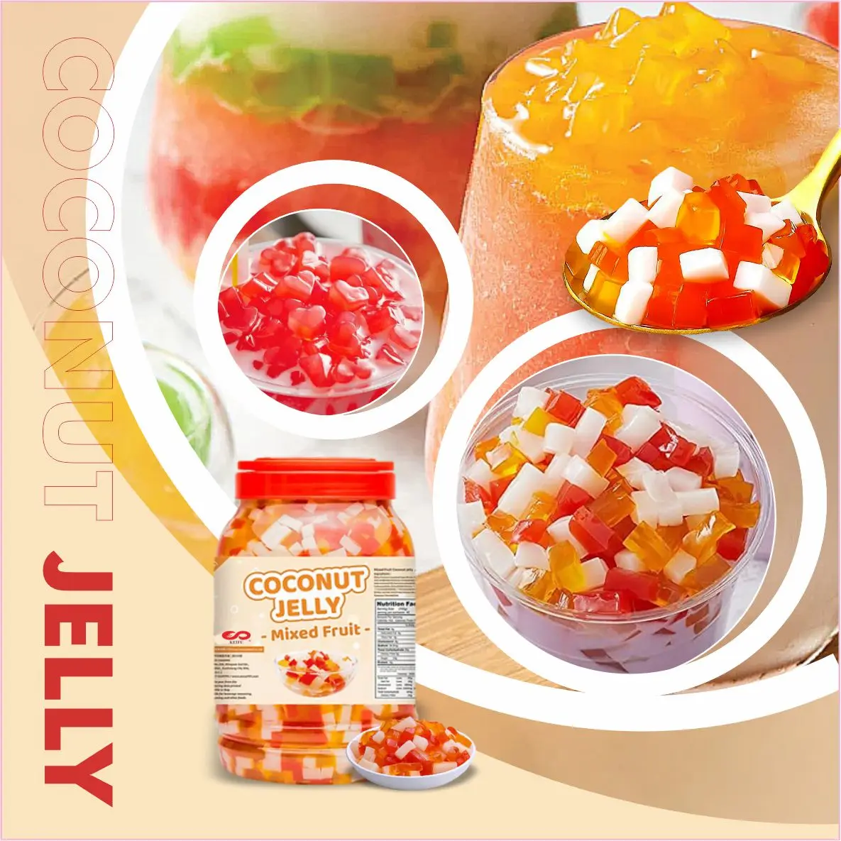 Заводской прямой чай с молоком и желе из кокосового ореха алоэ для украшения торта