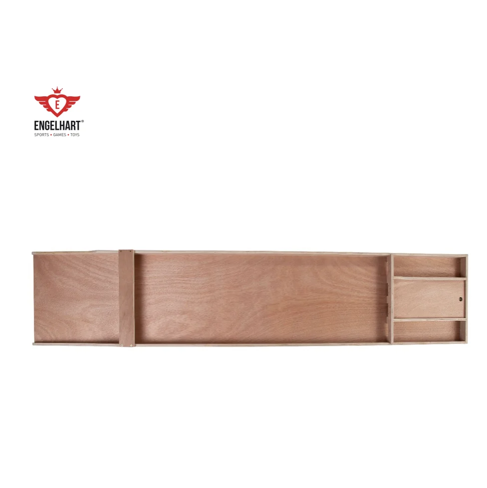 Longfield Games Shuffleboard 120 cm including 20 Shuffle Discs Wooden Recreational High Quality Professional Kids Board Games