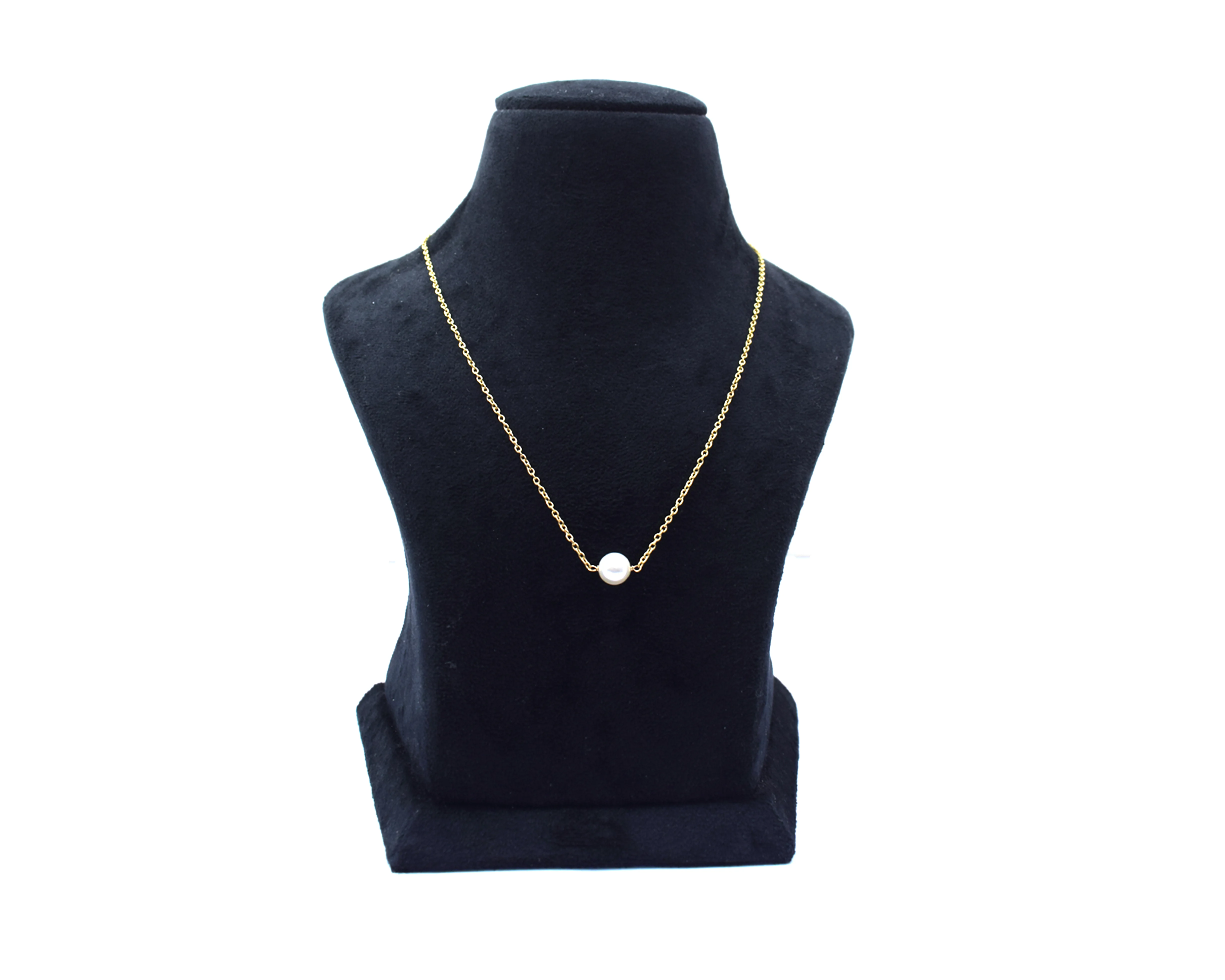 18K Gold Filled Pearl Round Shape Handmade Adjustable Fashionable Design Gift For Her Chain Necklace