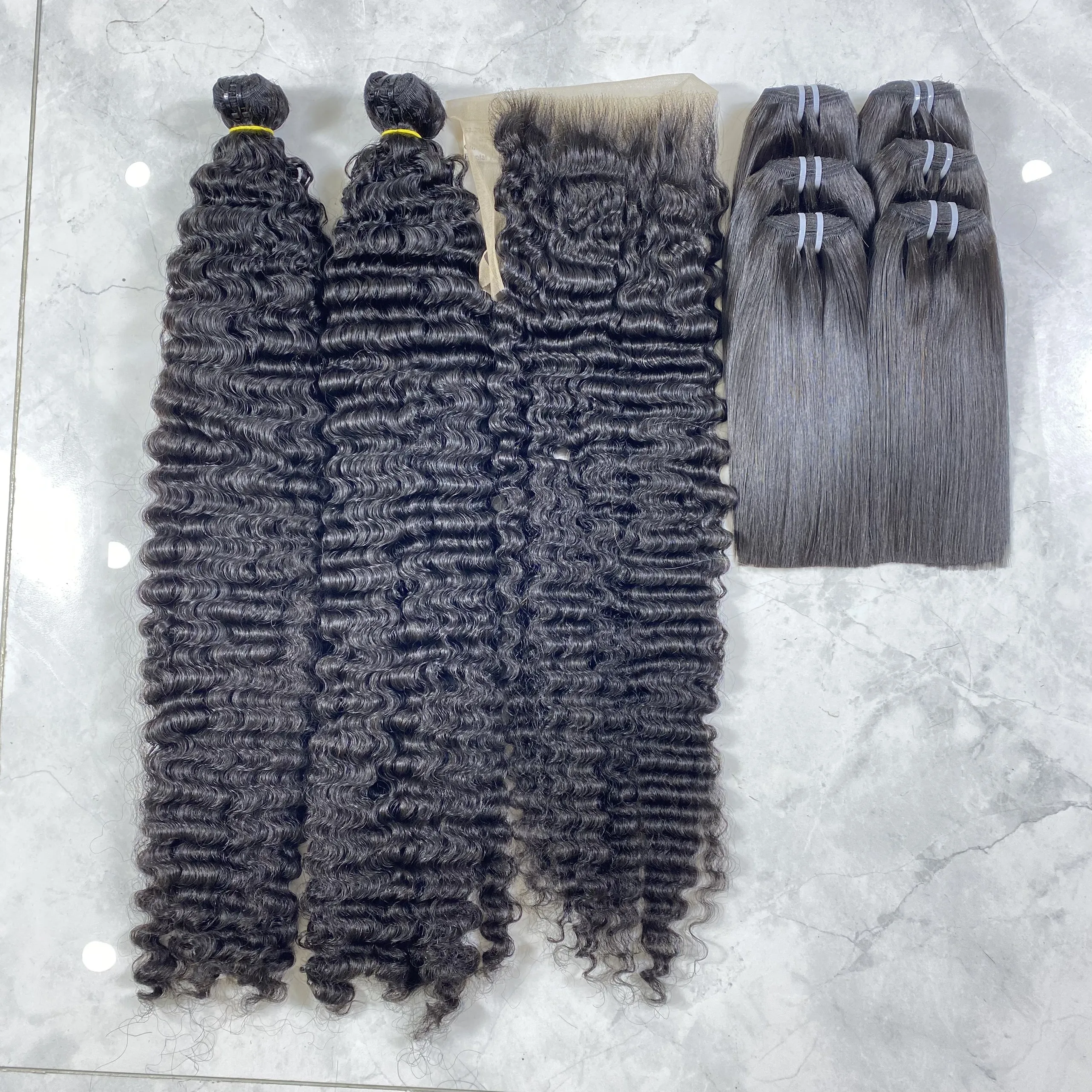 Bestselling Burmese Curly Top Product one cut raw Bundles Closures vietnamese hair Bestselling Human Hair wefts