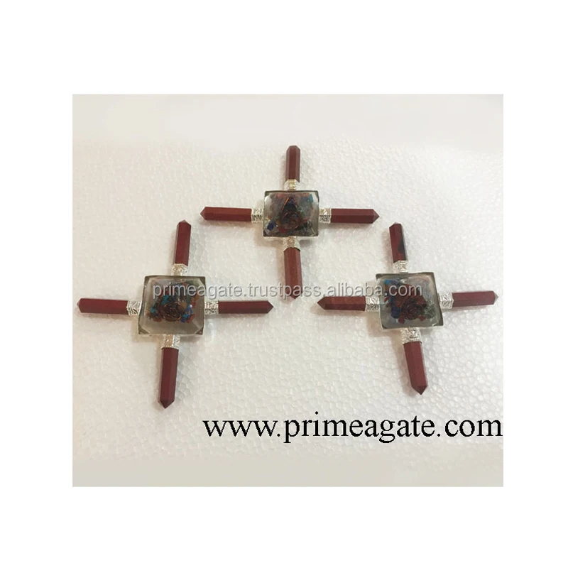 2022 Trending and Latest Red Jasper 4 Points Orgone Pyramid Energy Generators From Indian Manufacturer At Best Price
